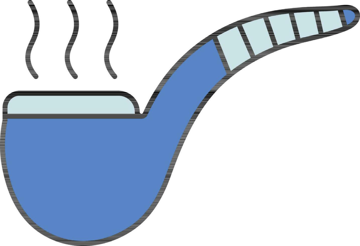 varm rökning rör ikon i blå och svart Färg. vektor