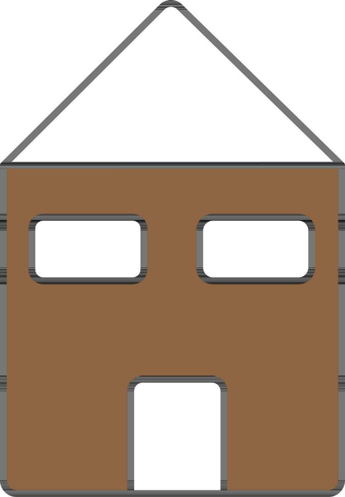 Zuhause und Hütte Symbol im braun und Weiß Farbe. vektor