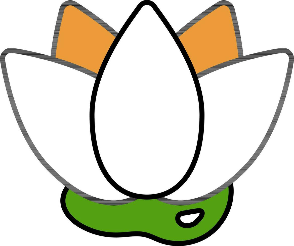 tricolor lotus blomma ikon. vektor