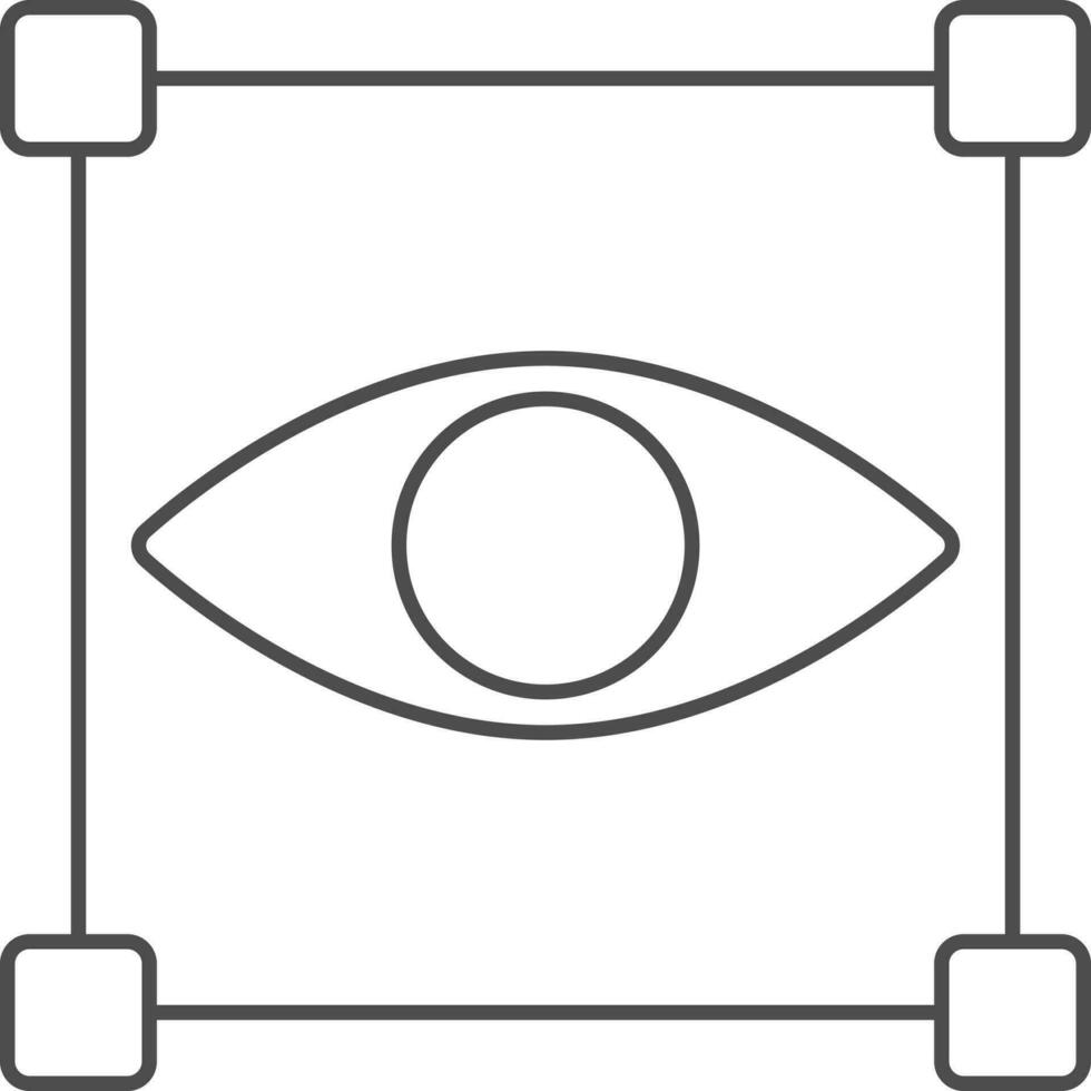 grå tunn linje syn eller öga urval ikon. vektor