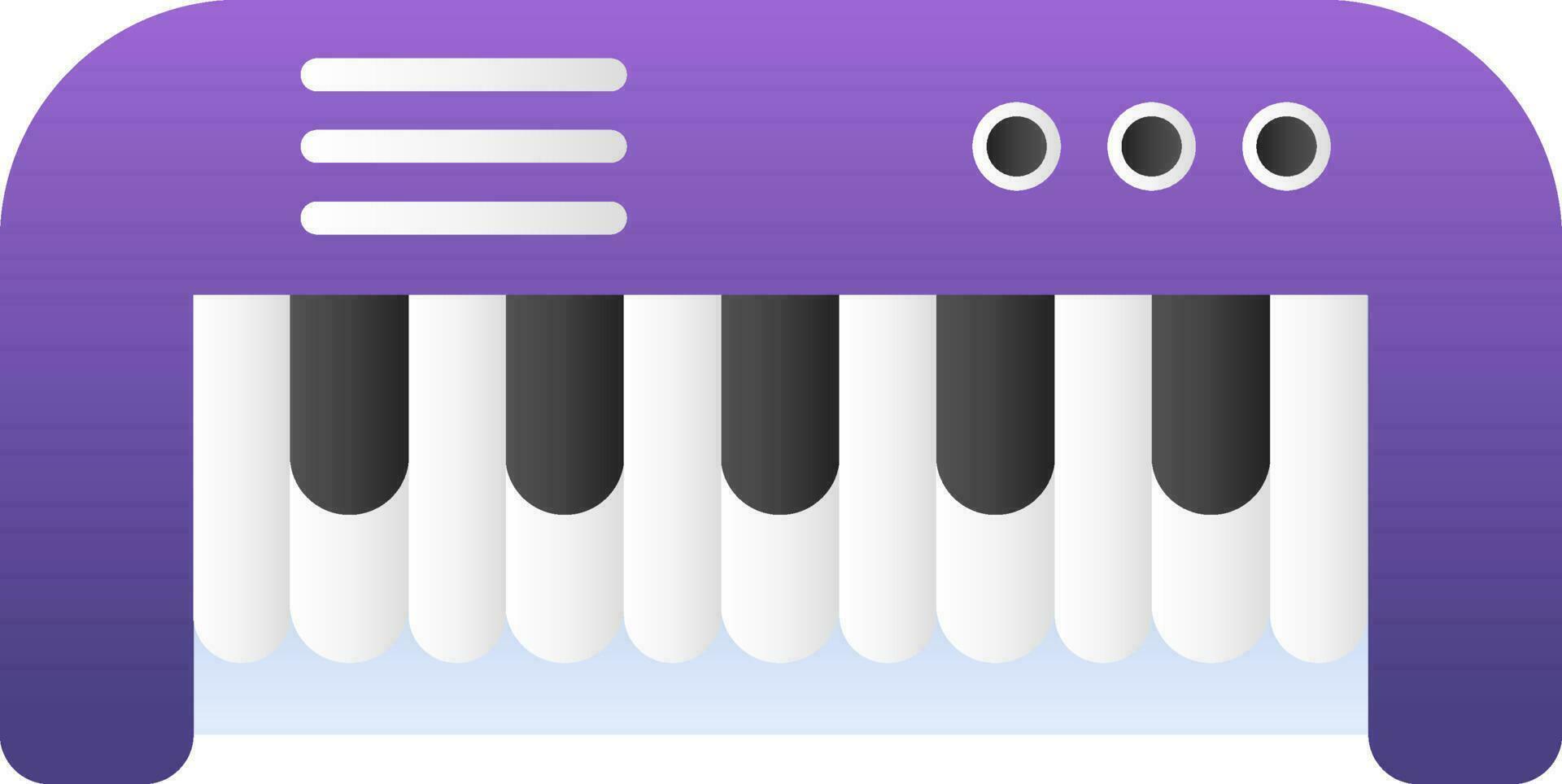 färgrik piano ikon i platt stil. vektor