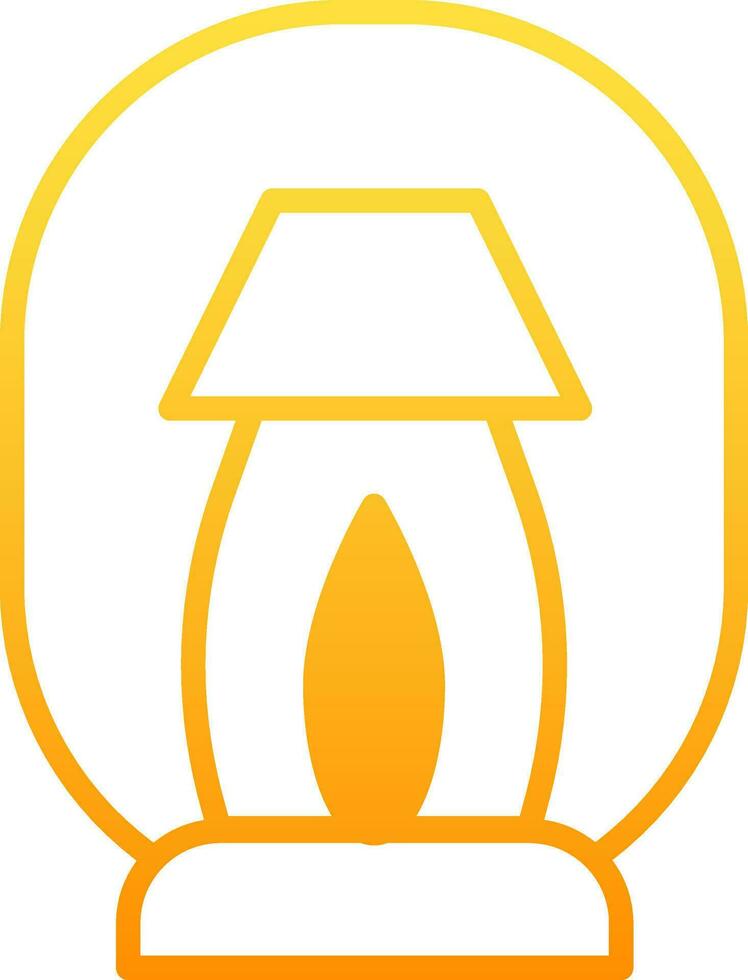 Vektor Illustration von Lampe Symbol im eben Stil.
