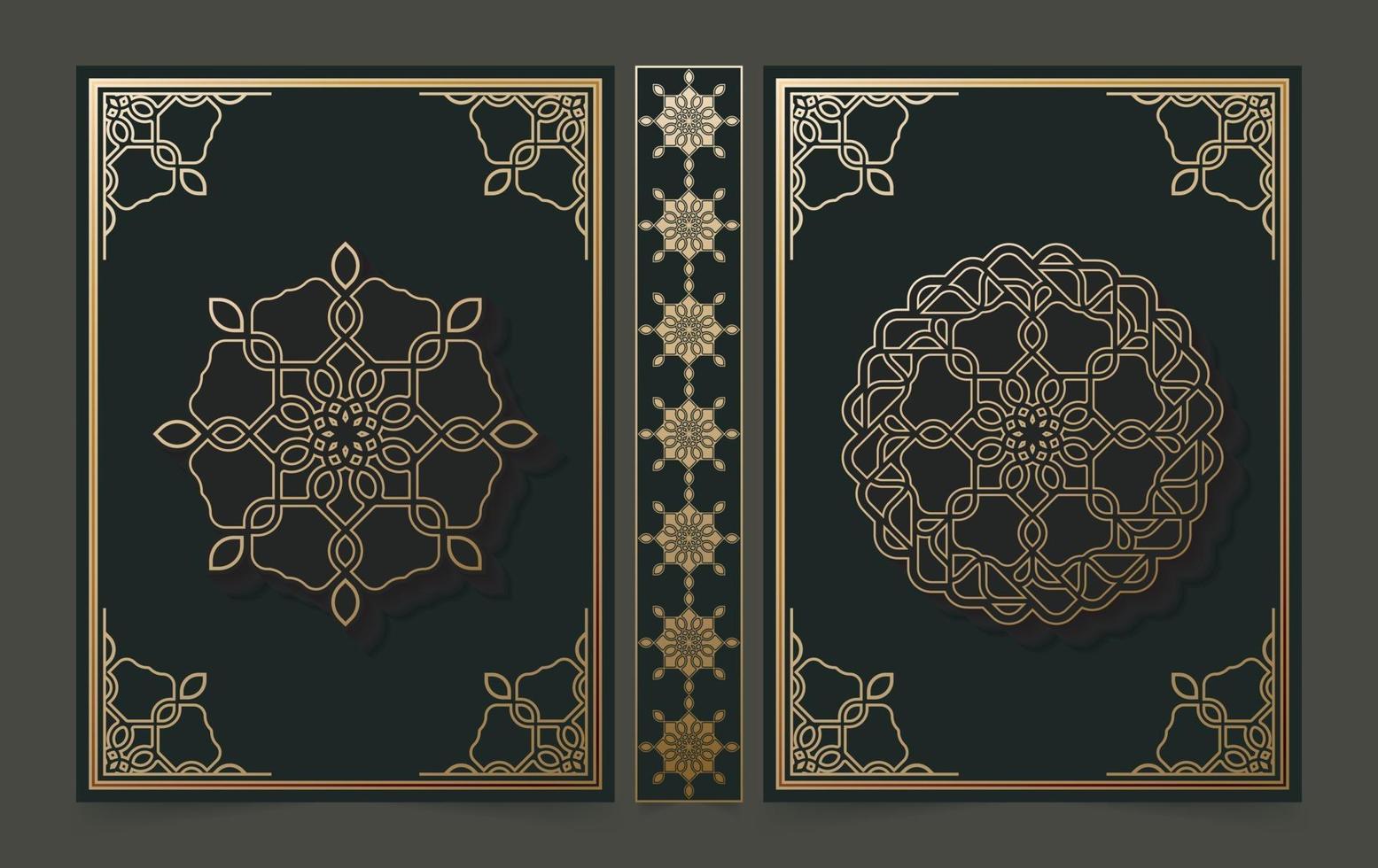 Luxus dekorative Mandala Buchcover Design vektor