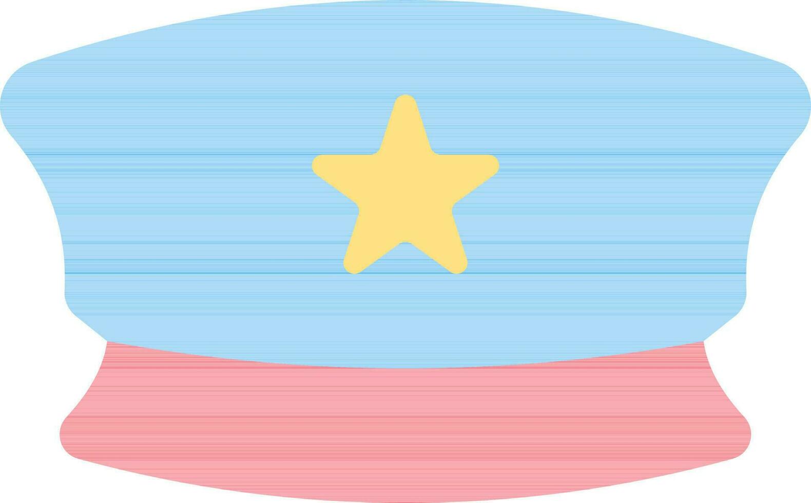 Star auf Offizier Deckel Symbol im rot und Blau Farbe. vektor