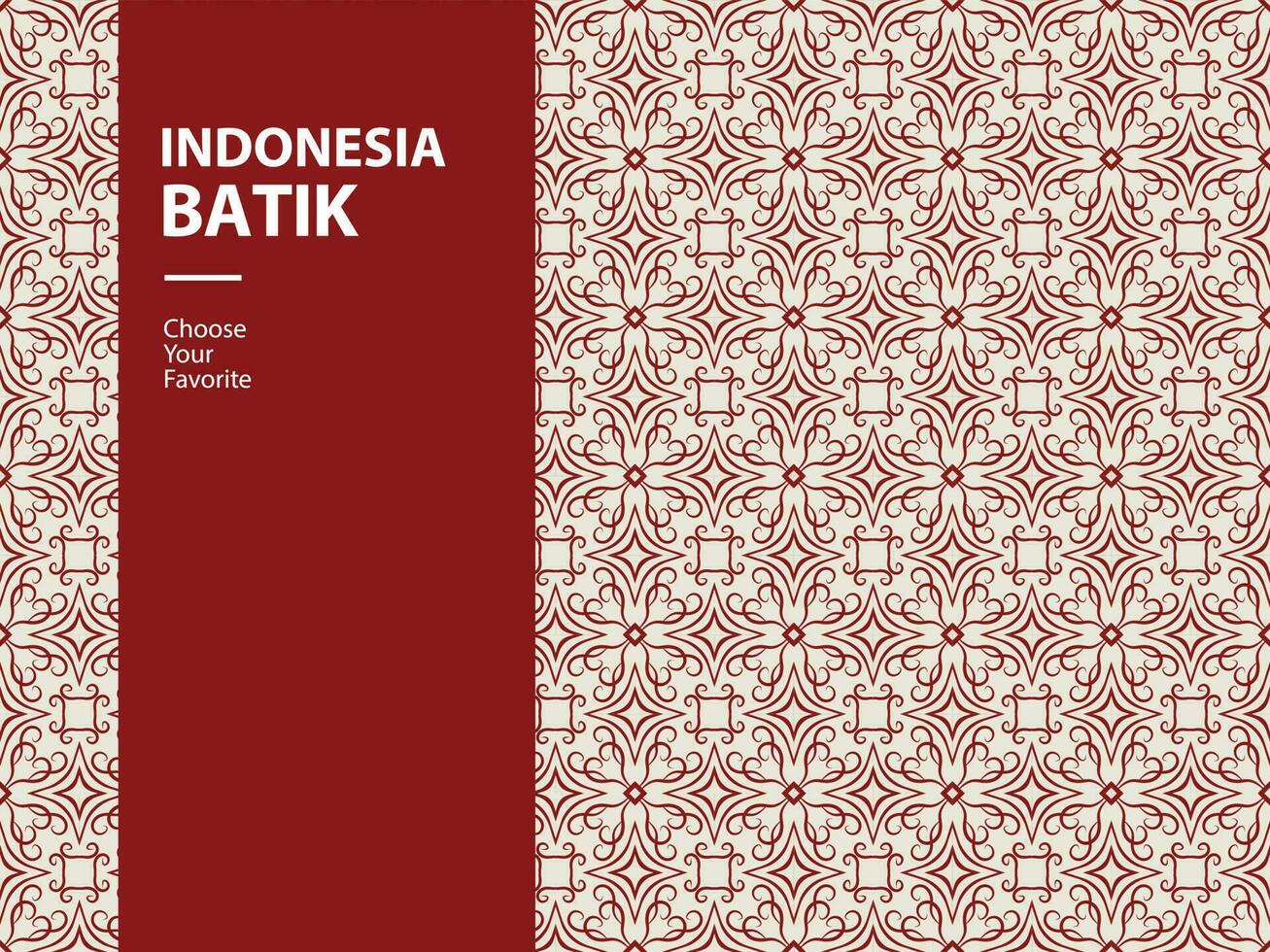 batik mönster sömlös indonesien element oberoende dag nationell teckning årgång mode vektor