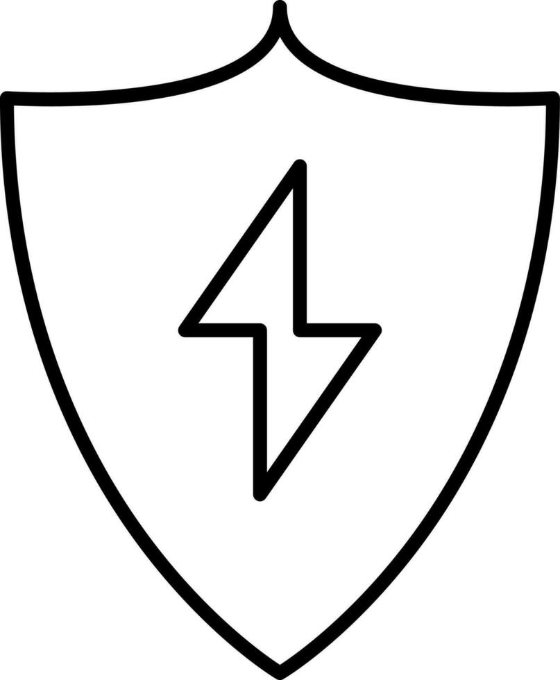 elektrisch Schild Symbol im Gliederung Stil. vektor