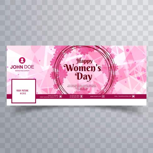 Frauentag facebook Cover-Design vektor