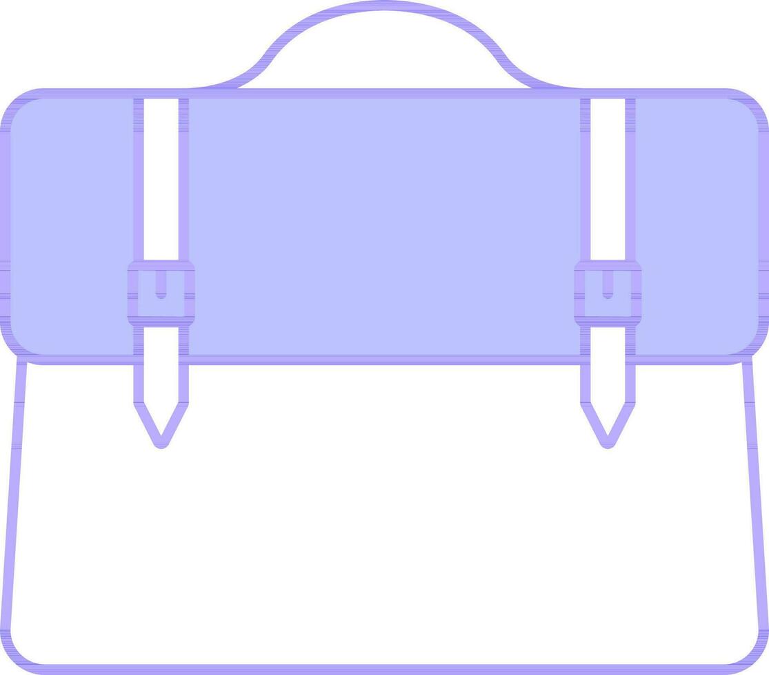 blå och vit kontor väska ikon i platt stil. vektor