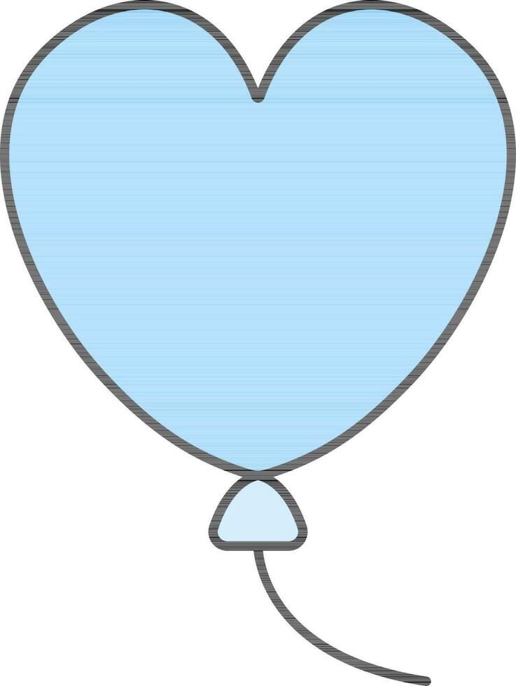 Herz geformt Ballon Symbol im Blau Farbe. vektor