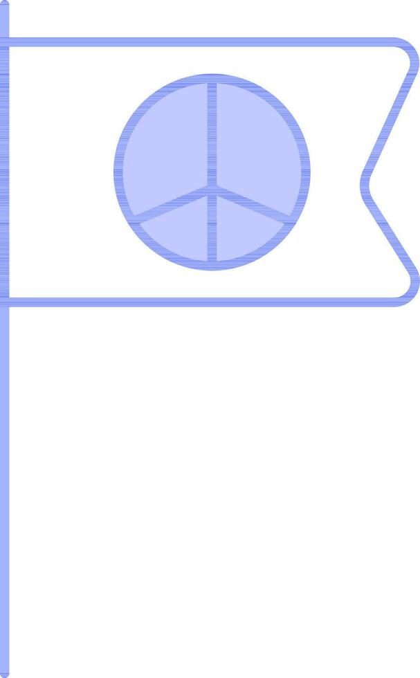 Frieden Flagge Symbol im Blau und Weiß Farbe. vektor