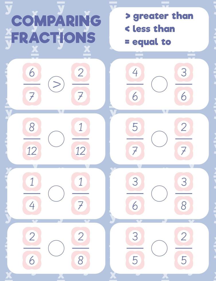 Mathe-Übungsdruckseite vektor