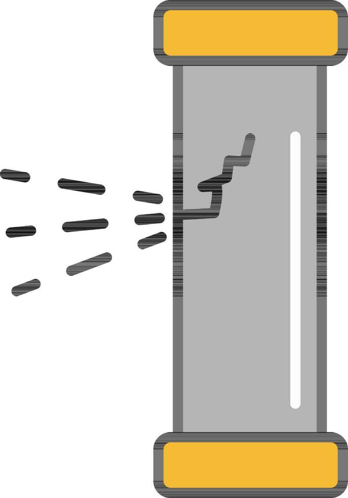 läckage rör ikon i orange och grå Färg. vektor