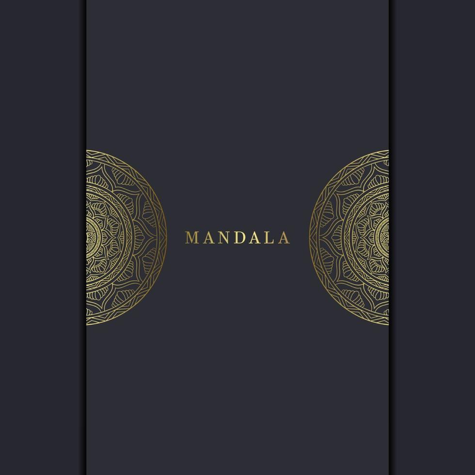 Mandala-Vektor mit Hochzeitseinladungsschablone vektor
