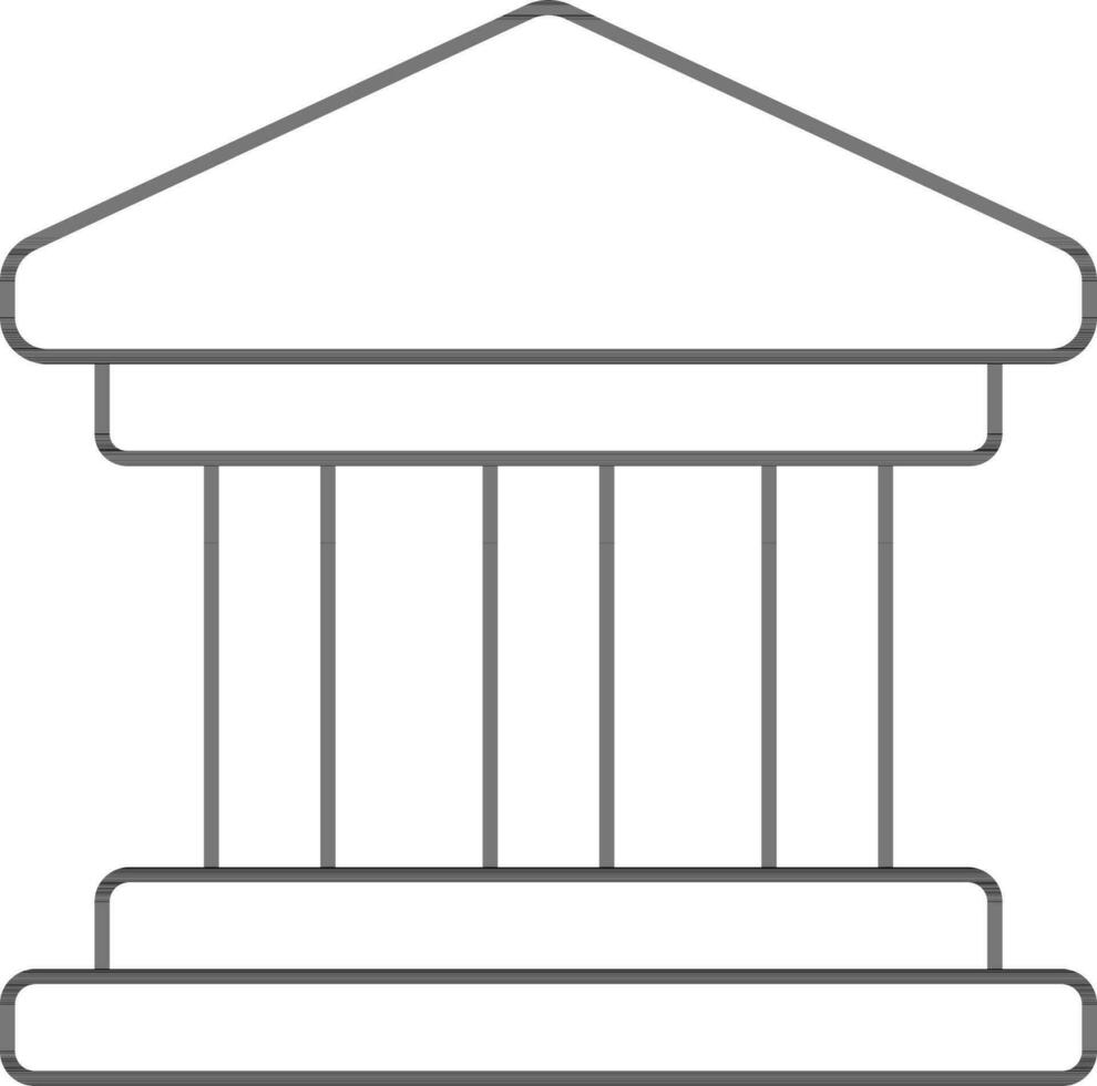 Bank Symbol im schwarz Linie Kunst. vektor
