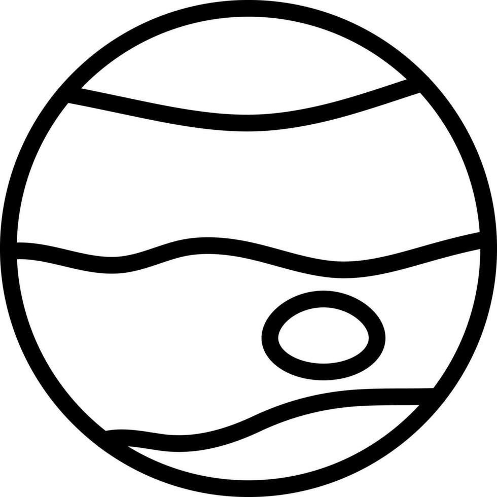 Neptun Symbol im dünn Linie Kunst. vektor