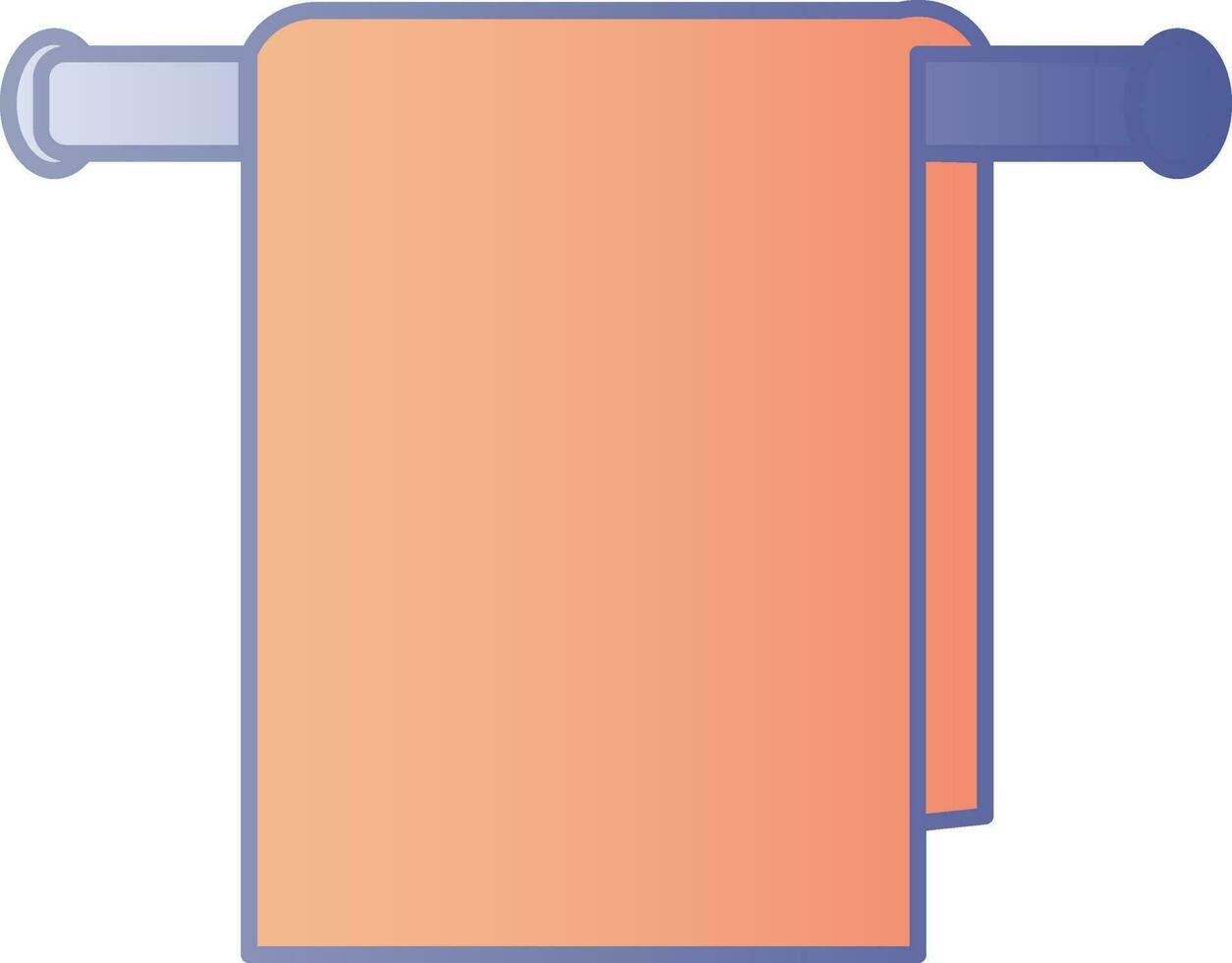 handduk ikon eller symbol i blå och orange Färg. vektor