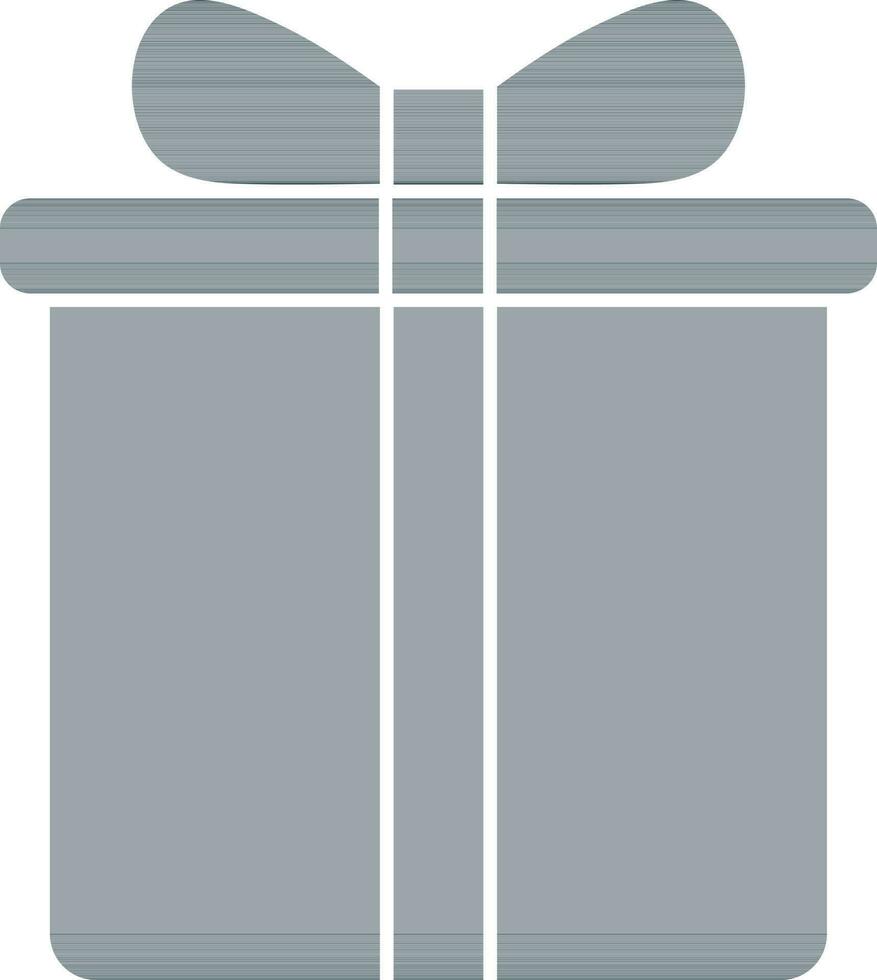 Vektor Illustration von grau Farbe Geschenk Box Symbol.