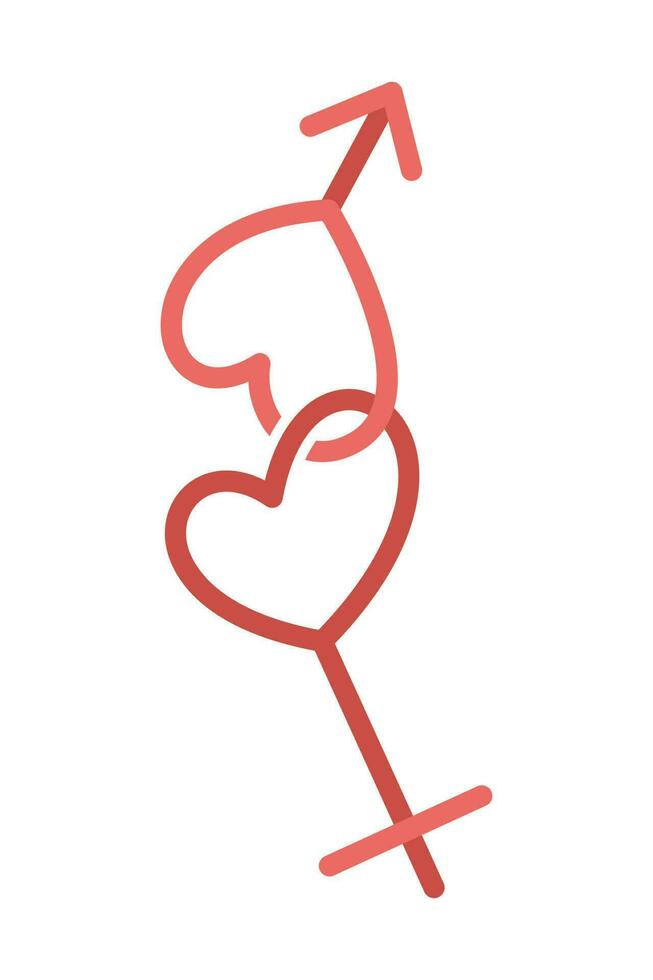 hjärtans dag element illustration isolerat på vit bakgrund. valentine ikon. rosa valentine element. mall för klistermärke utrustning, hälsning, grattis, inbjudningar, planerare. vektor