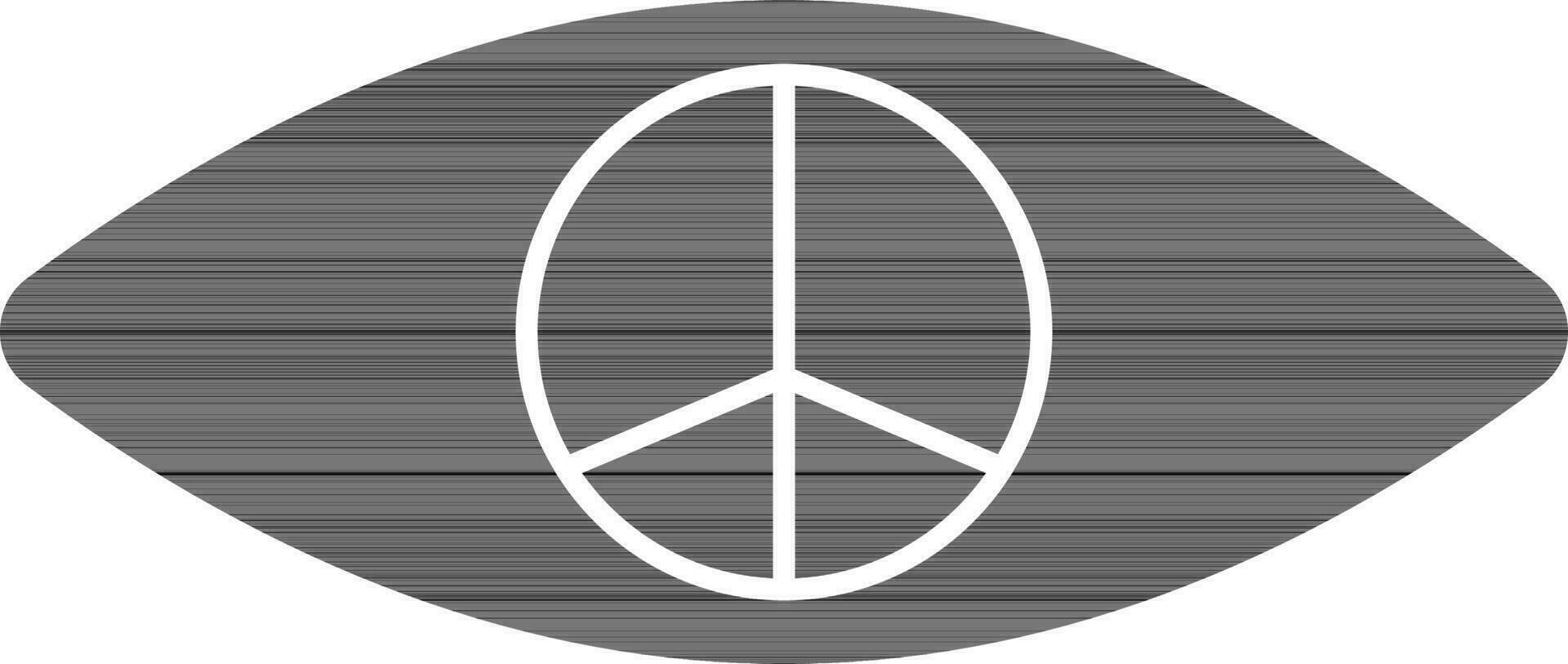 glyf stil fred symbol i öga ikon. vektor