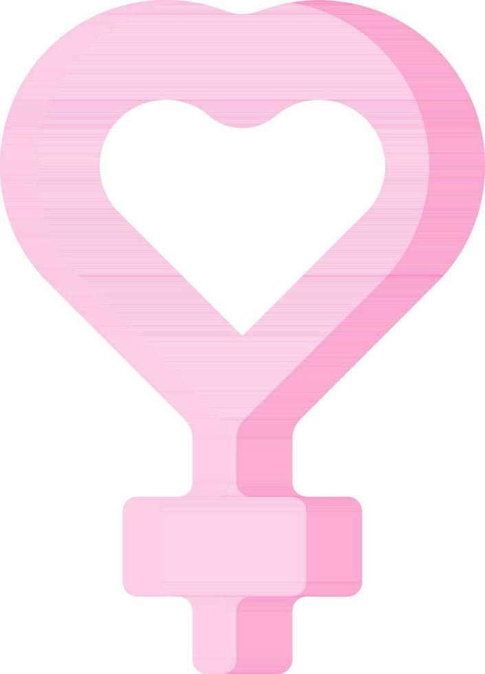 illustration av rosa Färg kvinna eller venus symbol ikon. vektor
