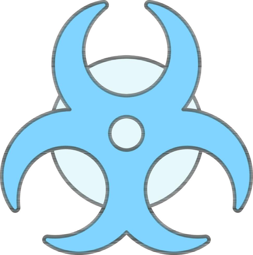 Illustration von bio Gefahr Symbol im Blau Farbe. vektor