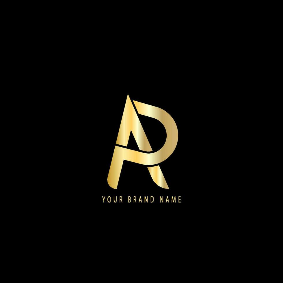 ein Brief Logo mit ein Gold ap auf ein schwarz Hintergrund vektor