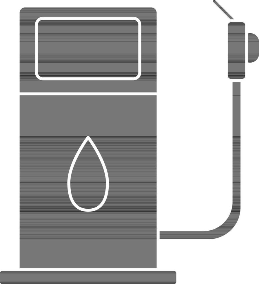 Treibstoff Pumpe Symbol im schwarz und Weiß Farbe. vektor