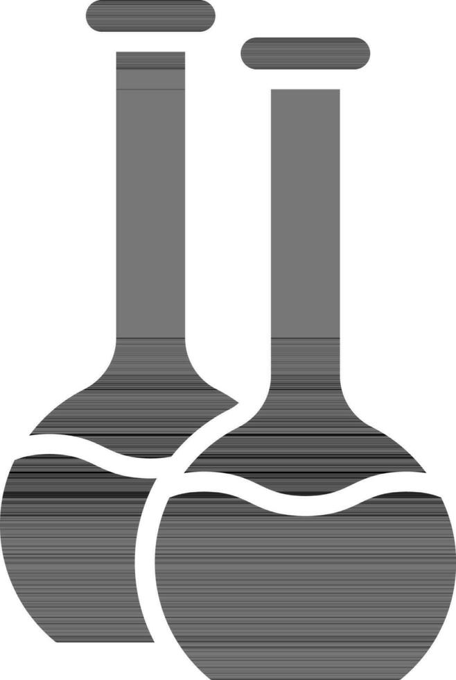 två bägare eller flaska ikon i svart och vit Färg. vektor