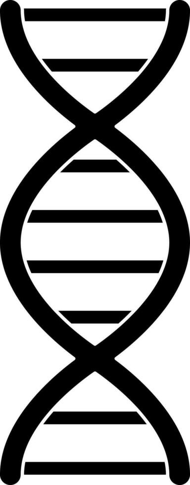 Illustration von DNA Struktur Symbol im schwarz und Weiß Farbe. vektor