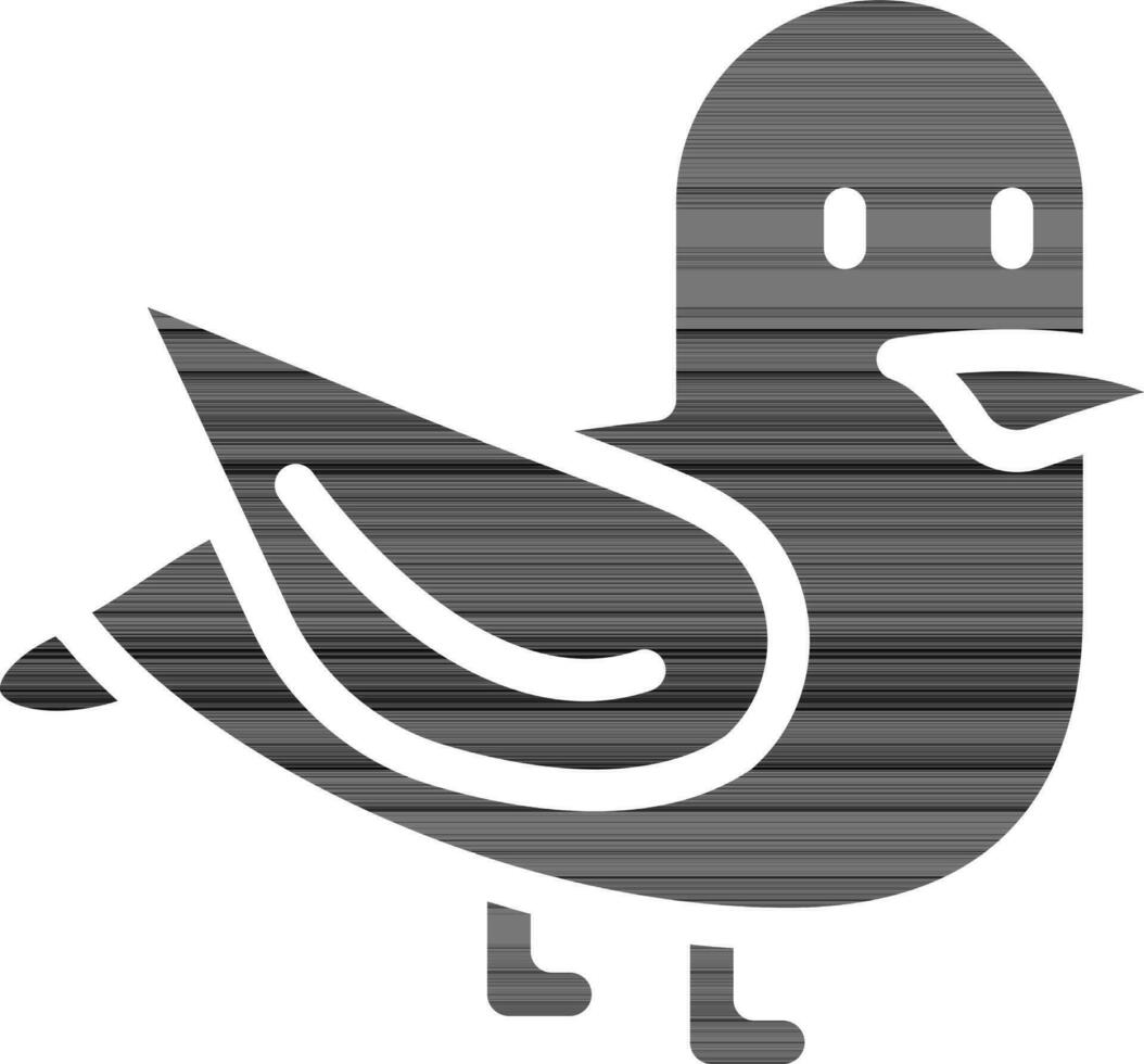 Vogel Symbol im schwarz und Weiß Farbe. vektor