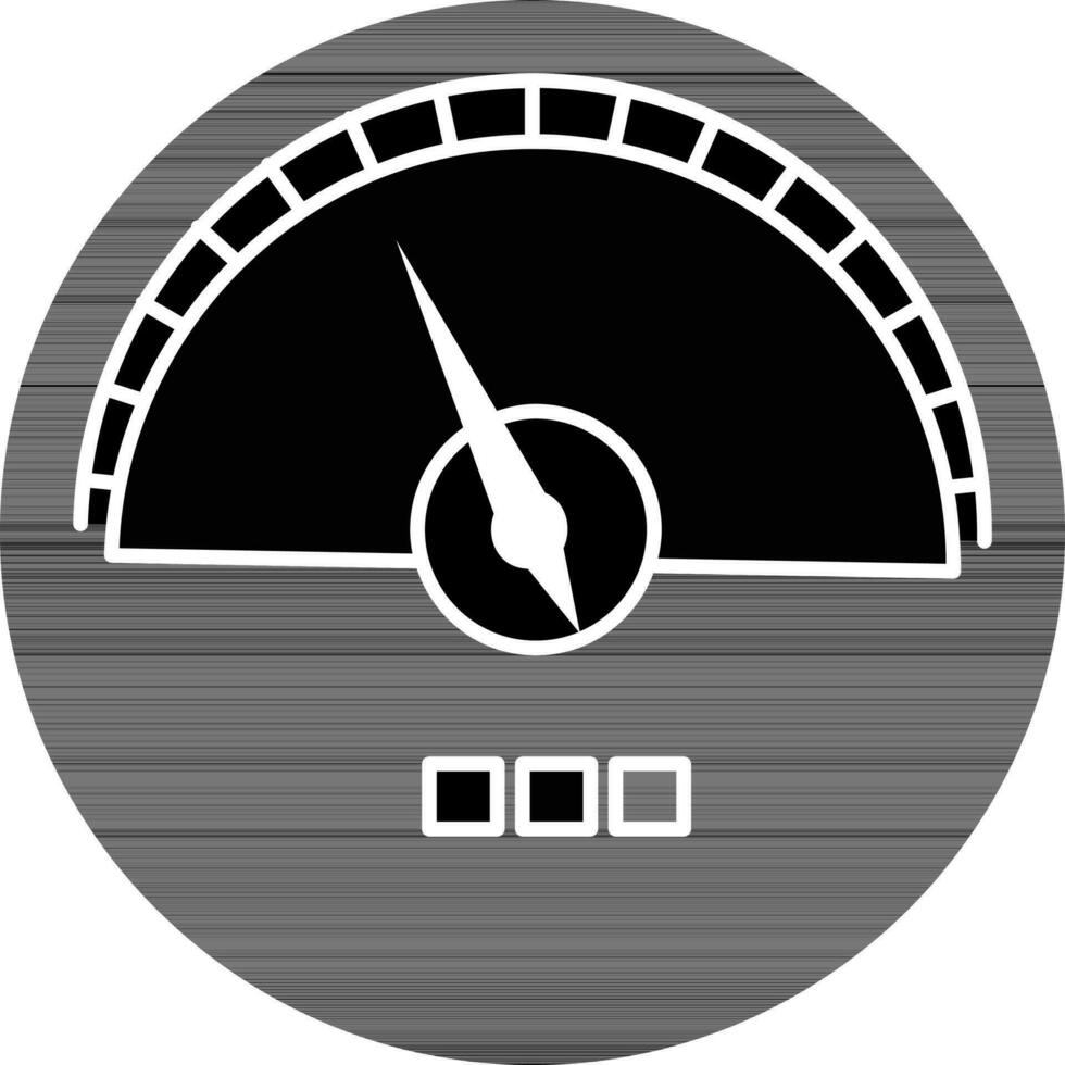 schwarz und Weiß Farbe Tachometer Symbol. vektor