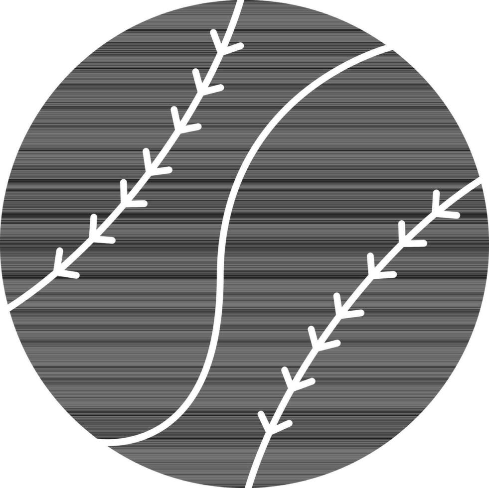 Baseball Symbol im schwarz und Weiß Farbe. vektor