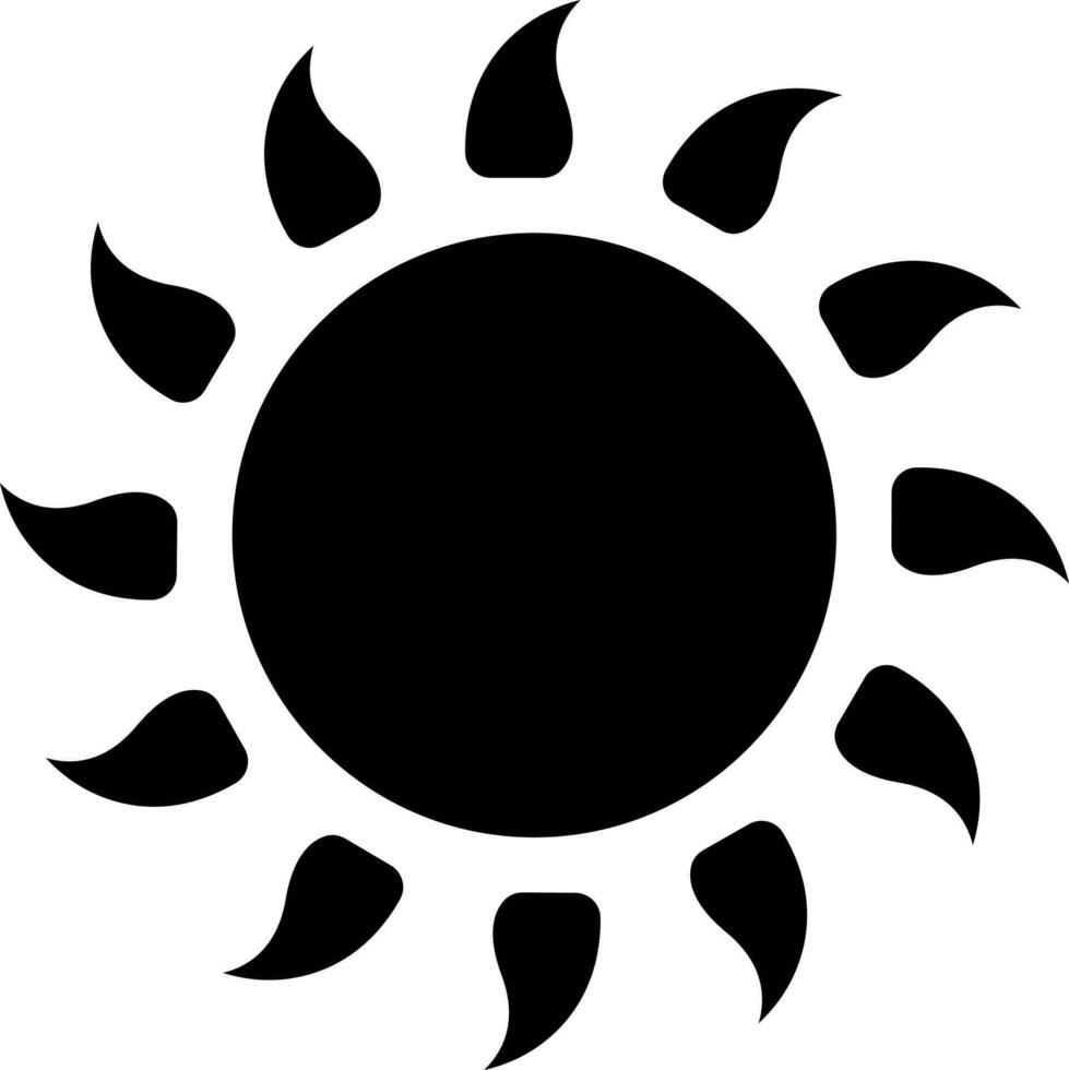 Vektor Illustration von Sonne Symbol im Glyphe Stil.