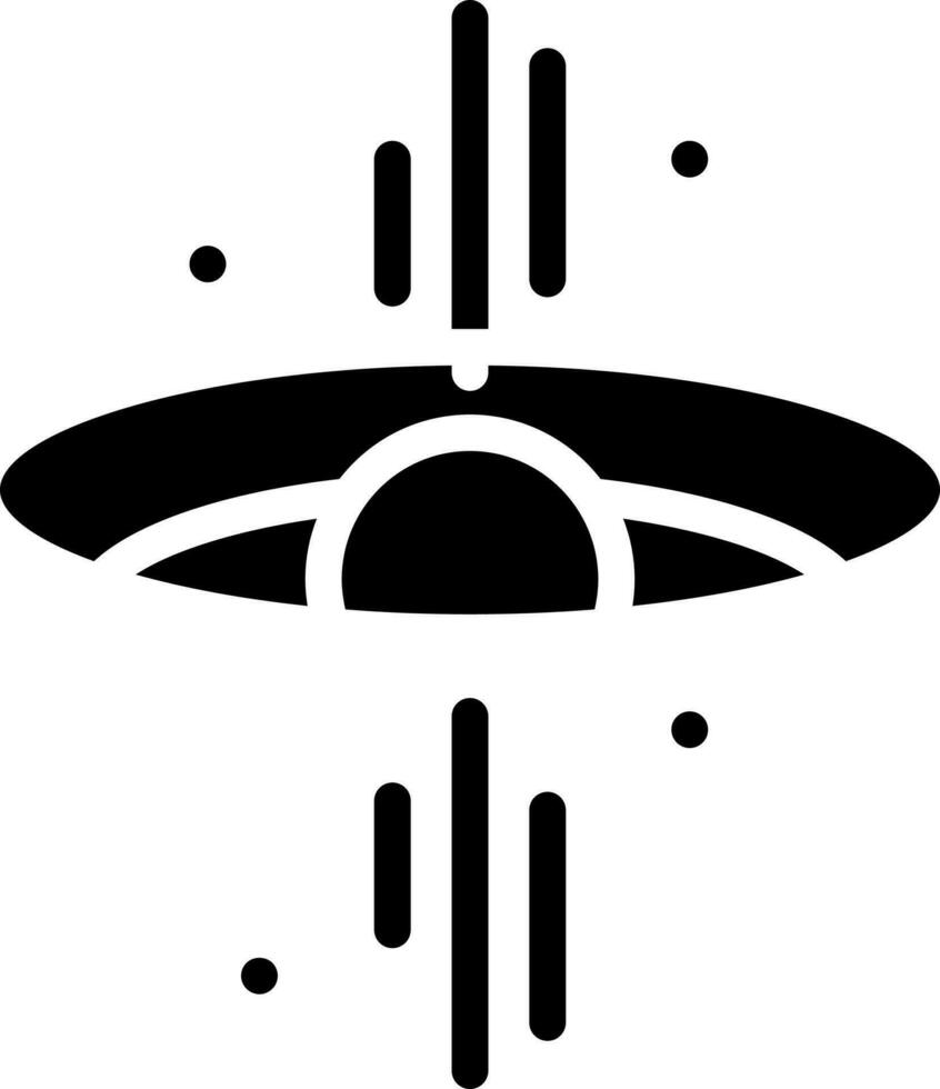 isoliert schwarz Loch Symbol im Glyphe Stil. vektor