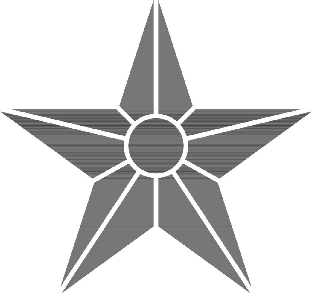 Star Symbol im schwarz und Weiß Farbe. vektor