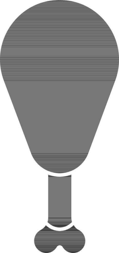 Glyphe Stil Hähnchen Bein Symbol. vektor