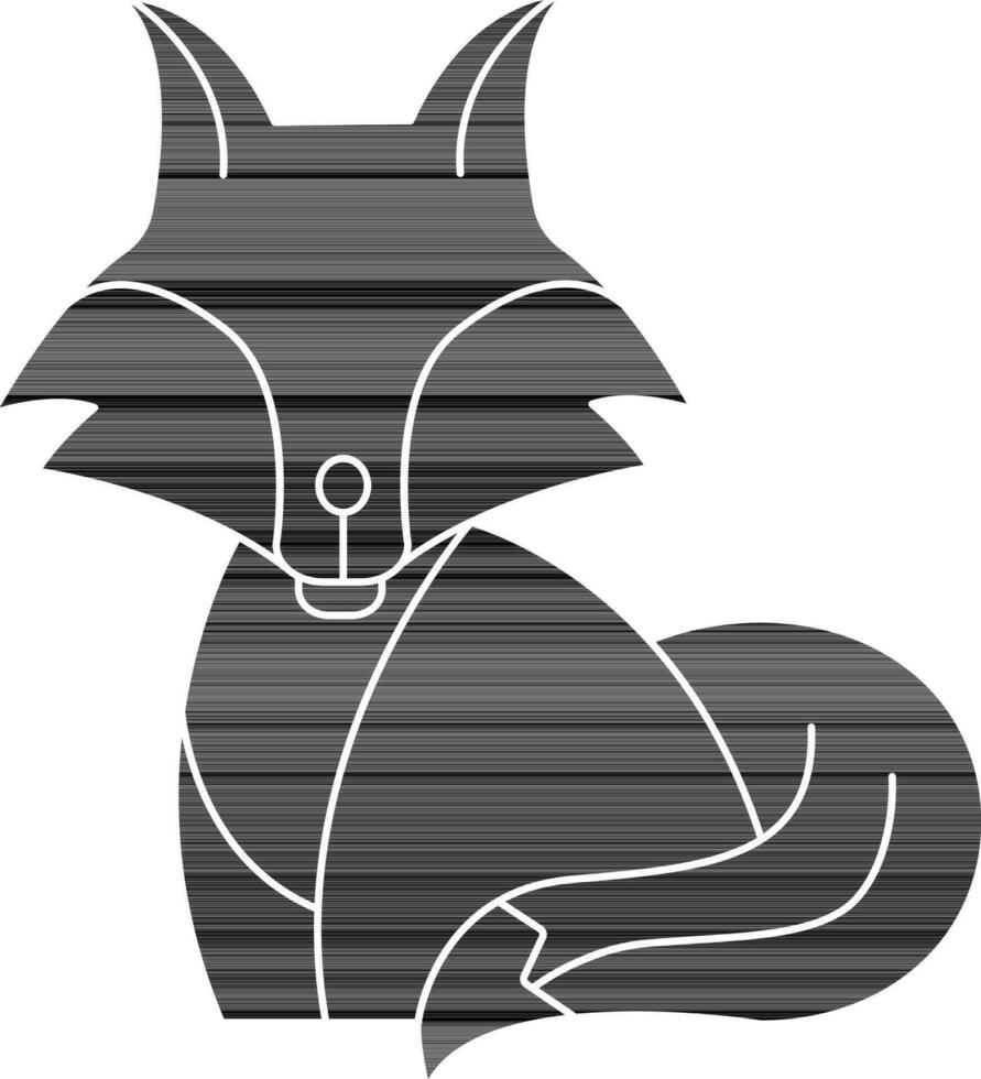 Fuchs oder Wolf Symbol im Glyphe Stil. vektor