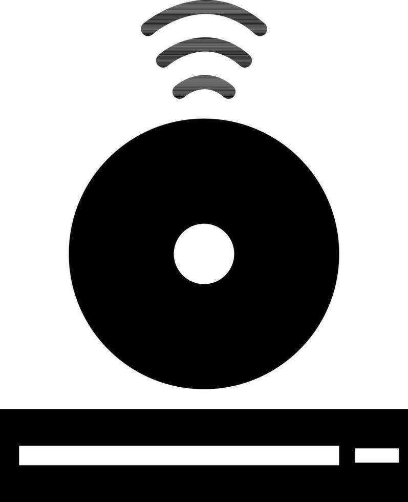Glyphe Symbol oder Symbol, kabellos DVD Spieler. vektor