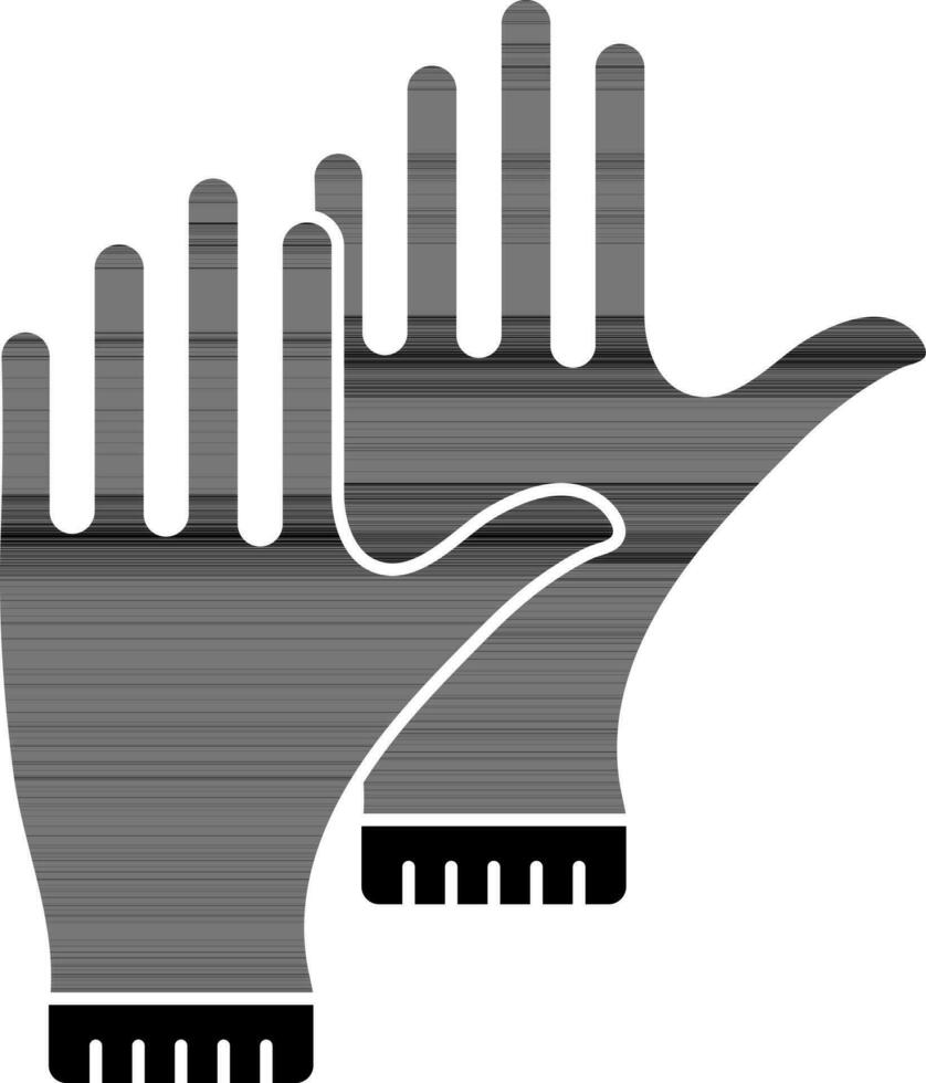 Vektor Illustration von Handschuhe Symbol.