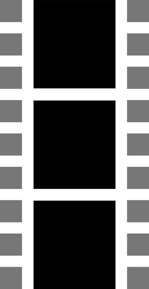 Film Streifen Symbol im schwarz und Weiß Farbe. vektor