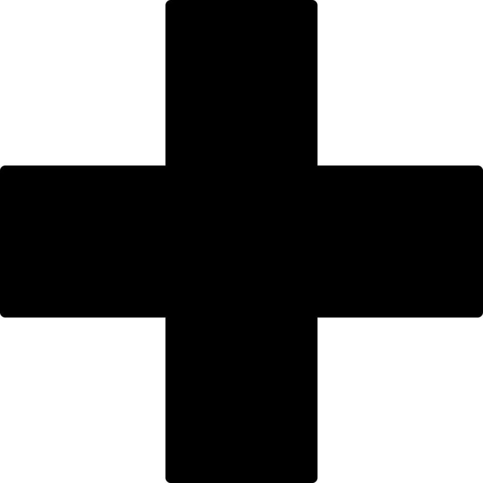 medicinsk tecken eller symbol i svart Färg. vektor