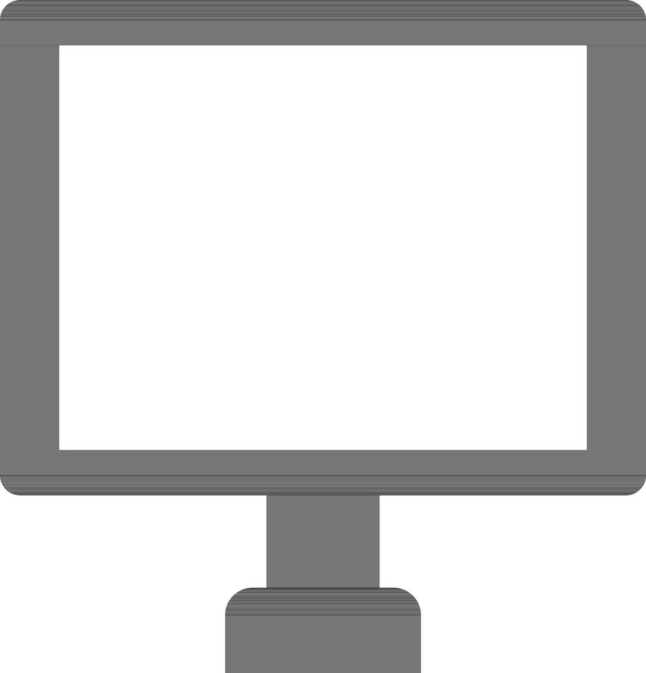 Desktop Symbol im schwarz und Weiß Farbe. vektor