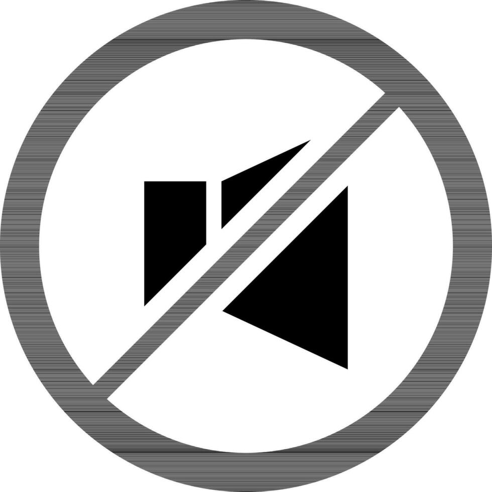 svart och vit illustration av stum ikon. vektor