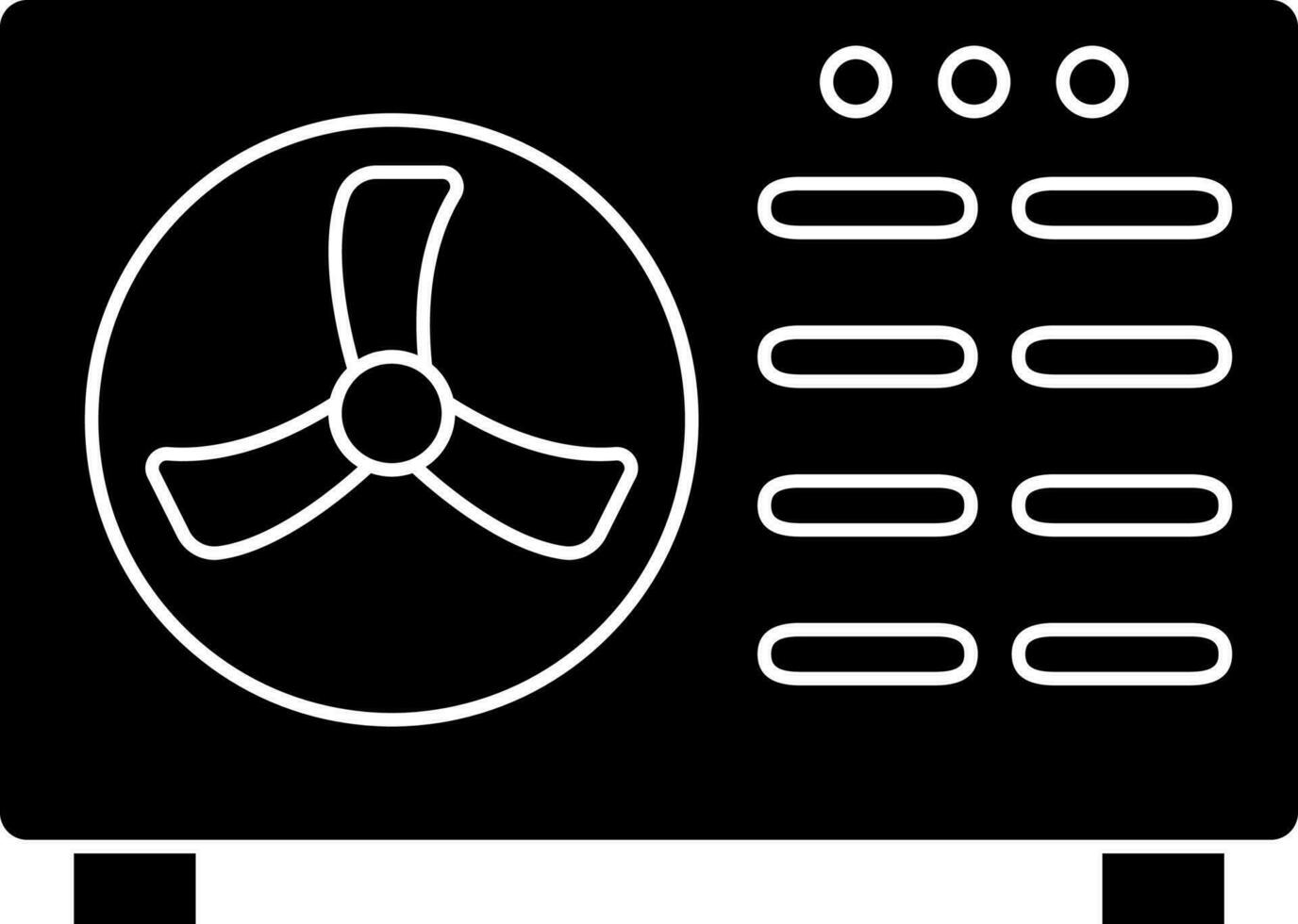 Illustration von draussen Luft Conditioner Symbol im eben Stil. vektor