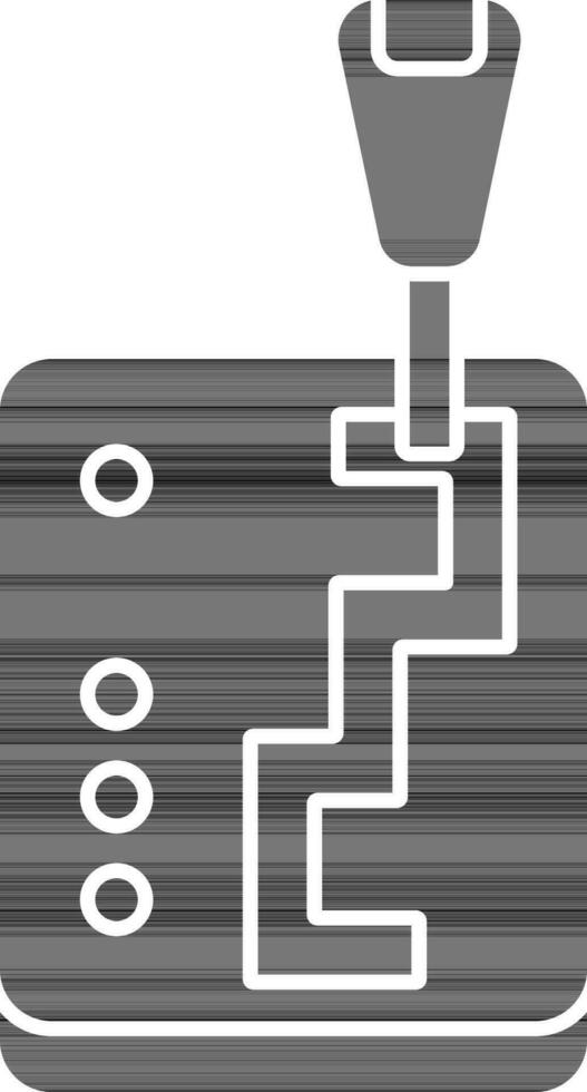 schwarz und Weiß automatisch Ausrüstung Steuerung Symbol oder Symbol. vektor