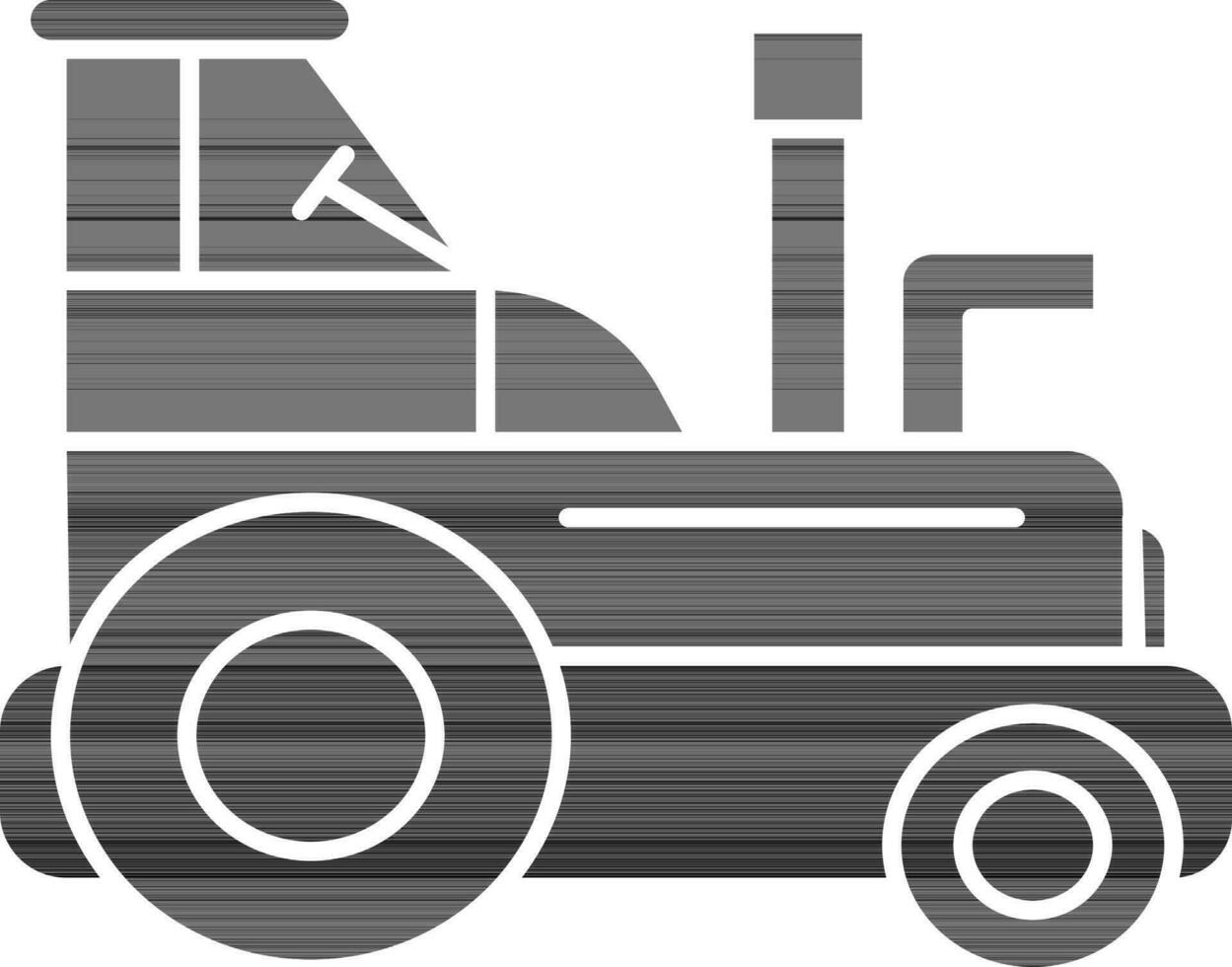 illustration av traktor ikon i svart och vit Färg. vektor