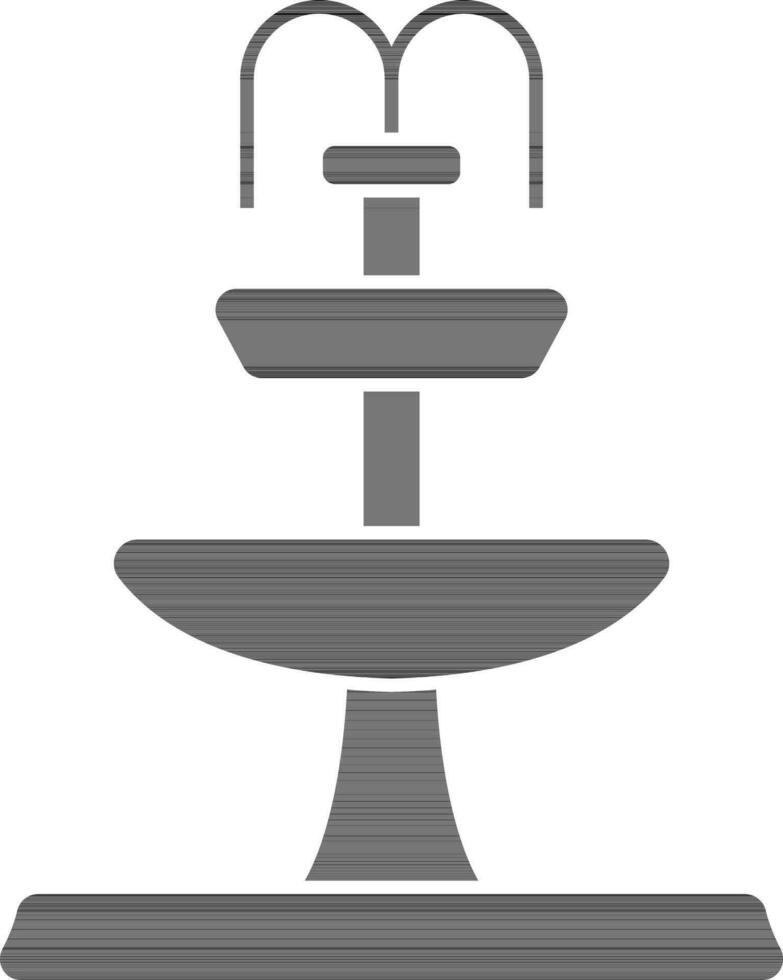 zwei Tier Brunnen Symbol im schwarz Farbe. vektor
