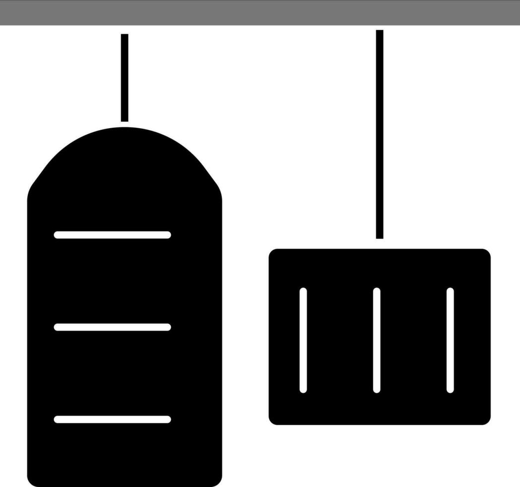 Pedale Symbol im schwarz und Weiß Farbe. vektor
