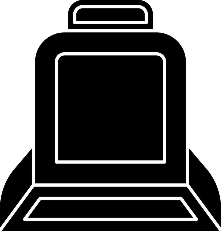 Auto Sitz Symbol im schwarz und Weiß Farbe. vektor