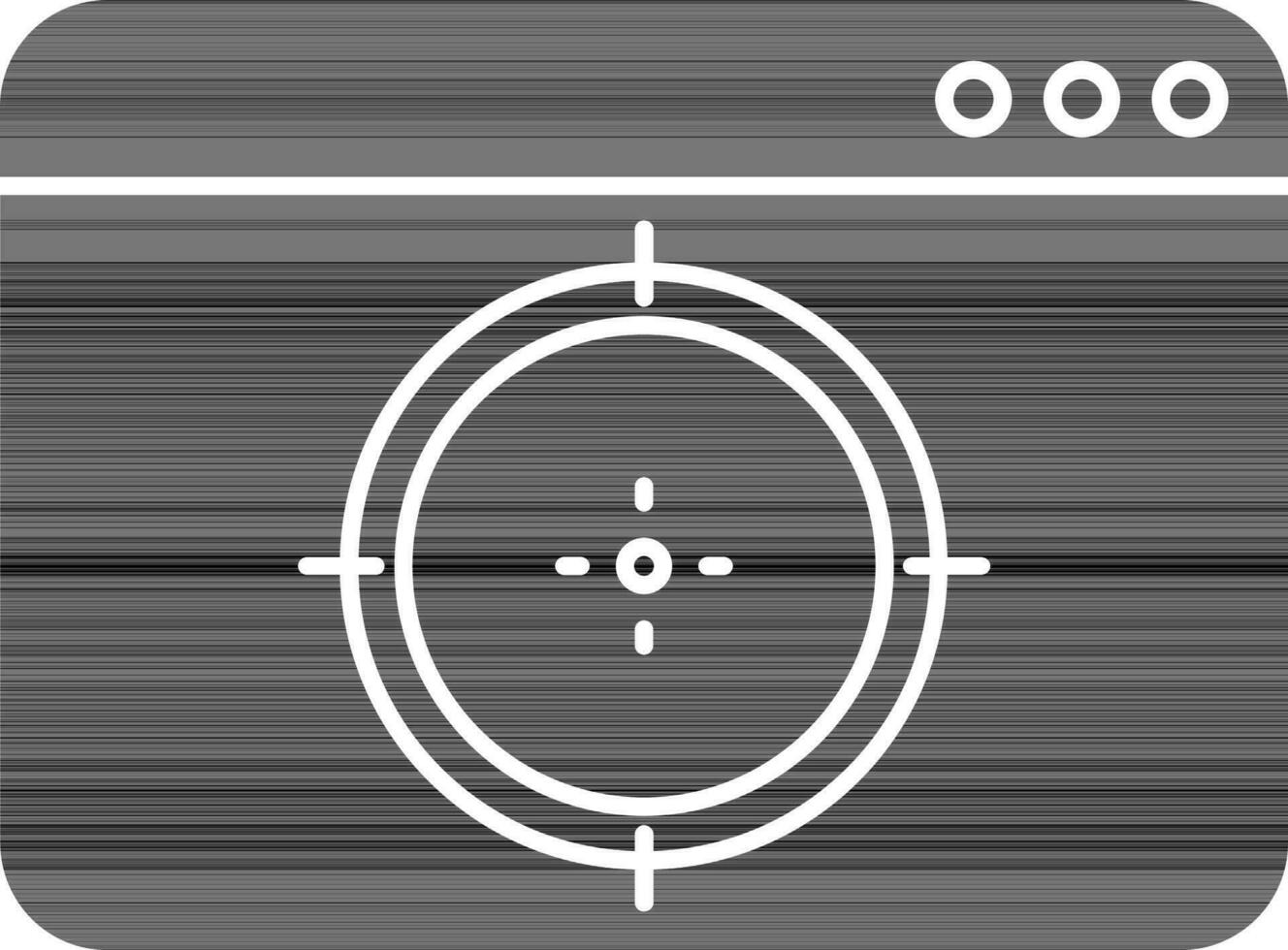 online Ziel Symbol im schwarz und Weiß Farbe. vektor